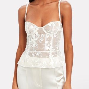 Brock collection floral lace bustier top
